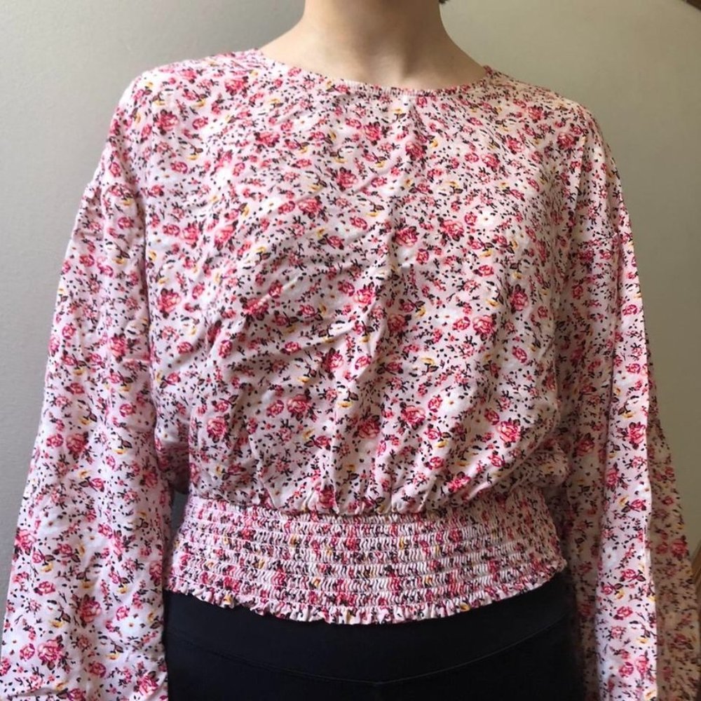 SO Pink Floral Blouse